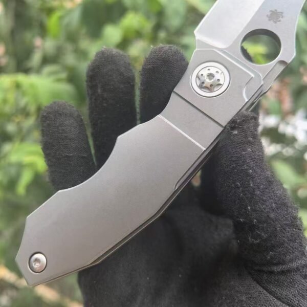 Spyderco C260TIP Ceramic Bearing Folding Knife CPM-20CV Steel Blade Titanium TC4 Handle - Image 7