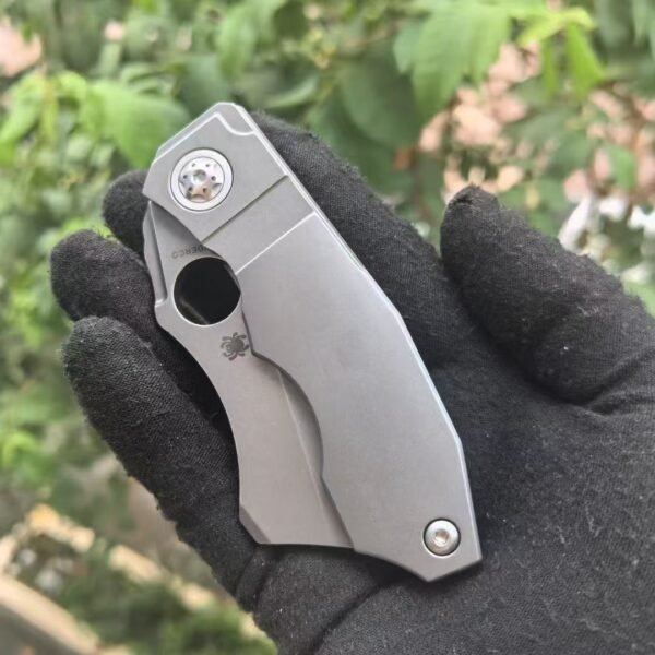 Spyderco C260TIP Ceramic Bearing Folding Knife CPM-20CV Steel Blade Titanium TC4 Handle - Image 3
