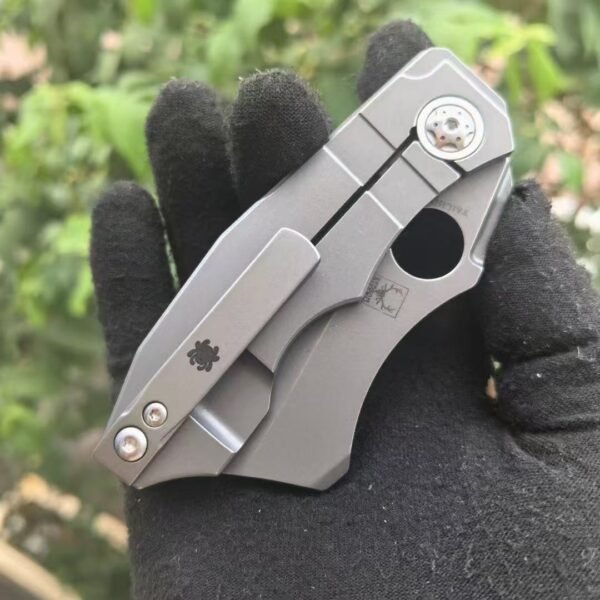 Spyderco C260TIP Ceramic Bearing Folding Knife CPM-20CV Steel Blade Titanium TC4 Handle - Image 2