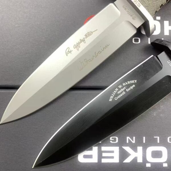 Boker Germany Applegate Fixed Blade Knife - 440C Steel Blade Micarta Handle 59-61HRC - Image 7