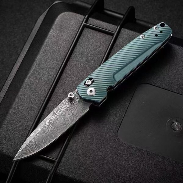 Benchmade 485 Titanium Limited Edition - Imported Japanese Coreless Damascus Steel Blade - Image 7