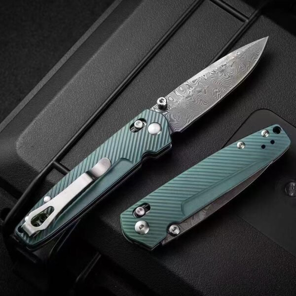 Benchmade 485 Titanium Limited Edition - Imported Japanese Coreless Damascus Steel Blade - Image 6
