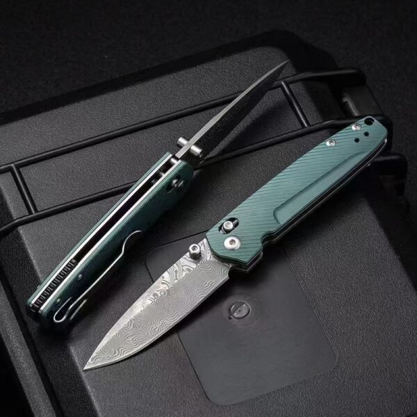 Benchmade 485 Titanium Limited Edition - Imported Japanese Coreless Damascus Steel Blade - Image 4