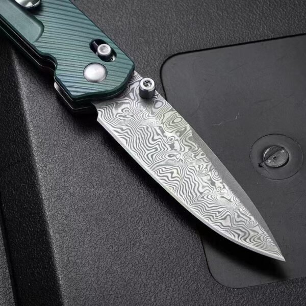 Benchmade 485 Titanium Limited Edition - Imported Japanese Coreless Damascus Steel Blade - Image 2