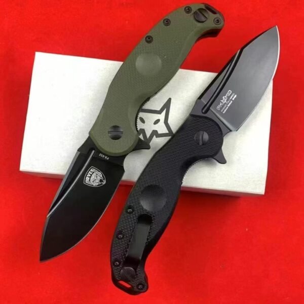 Italian Fox LRVES Ives Tactical Heavy Folding Knife 9Cr18MoV Steel Blade Blackening Finish - Image 5