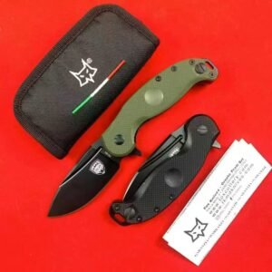 Italian Fox LRVES Ives Tactical Heavy Folding Knife 9Cr18MoV Steel Blade Blackening Finish