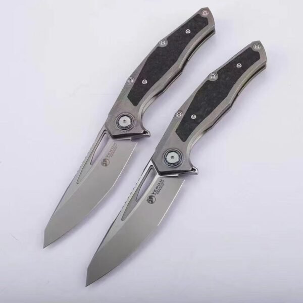 Kevin VENOM-Lone Ranger Folding Knife - M390 Steel Blade Titanium+Carbon Fiber Handle