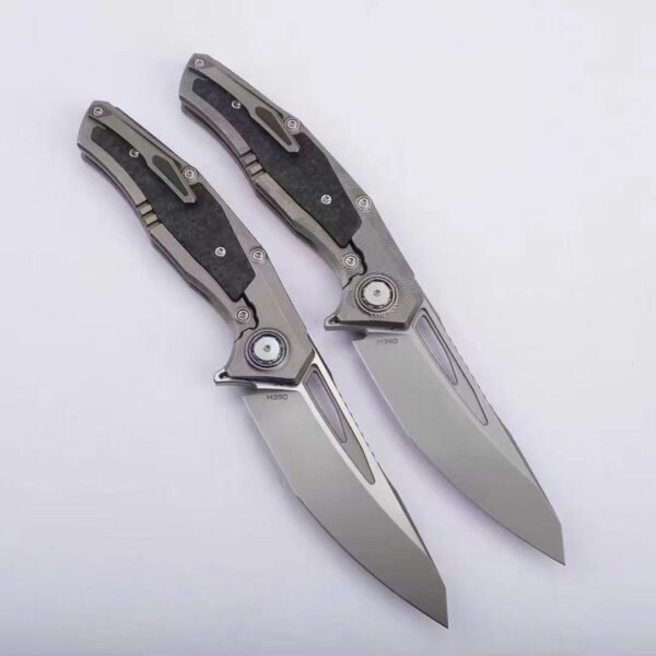 Kevin VENOM-Lone Ranger Folding Knife - M390 Steel Blade Titanium+Carbon Fiber Handle - Image 9