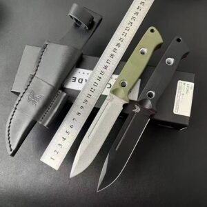 New Benchmade 163 Knife - S30V Steel Blade with Stonewash/Black Titanium Finish G10 Handle
