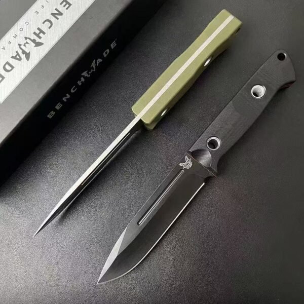 New Benchmade 163 Knife - S30V Steel Blade with Stonewash/Black Titanium Finish G10 Handle - Image 6