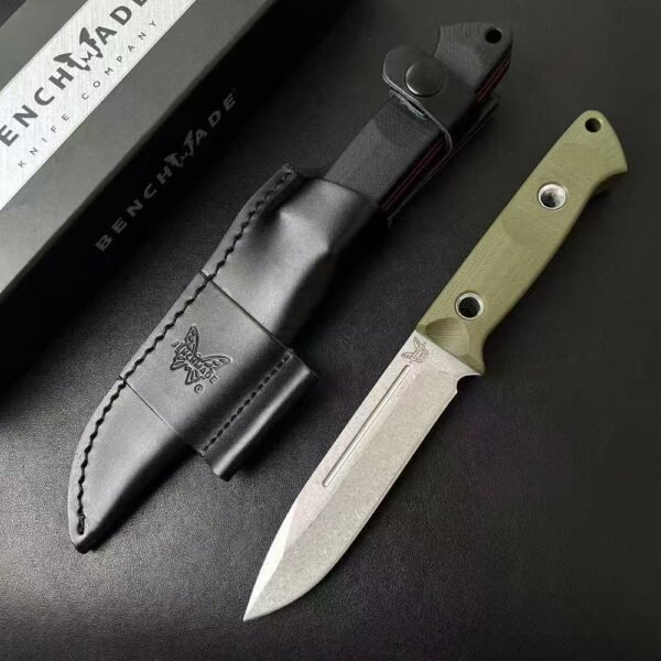 New Benchmade 163 Knife - S30V Steel Blade with Stonewash/Black Titanium Finish G10 Handle - Image 4
