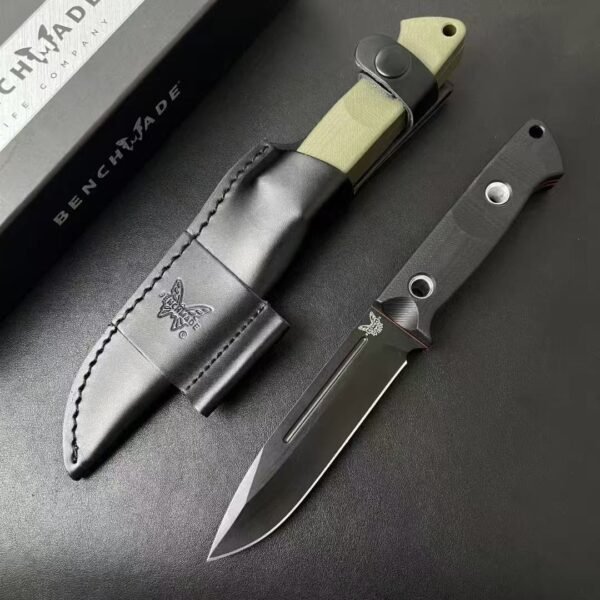 New Benchmade 163 Knife - S30V Steel Blade with Stonewash/Black Titanium Finish G10 Handle - Image 3