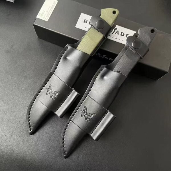 New Benchmade 163 Knife - S30V Steel Blade with Stonewash/Black Titanium Finish G10 Handle - Image 2