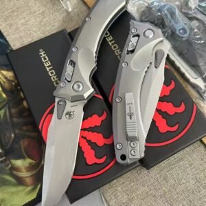 MICROTECH Amphibious Titanium Folding Knife - M390MK Steel Blade Titanium Handle