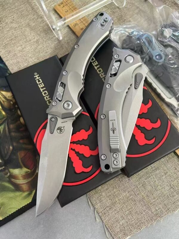 MICROTECH Amphibious Titanium Folding Knife - M390MK Steel Blade Titanium Handle