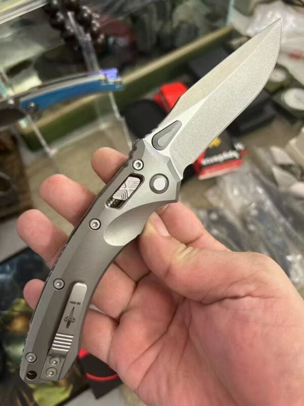 MICROTECH Amphibious Titanium Folding Knife - M390MK Steel Blade Titanium Handle - Image 4