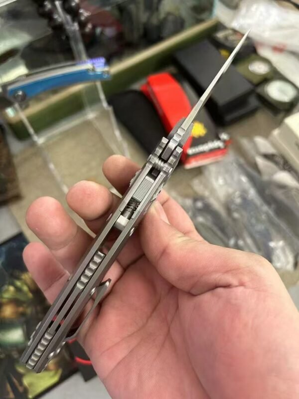 MICROTECH Amphibious Titanium Folding Knife - M390MK Steel Blade Titanium Handle - Image 3