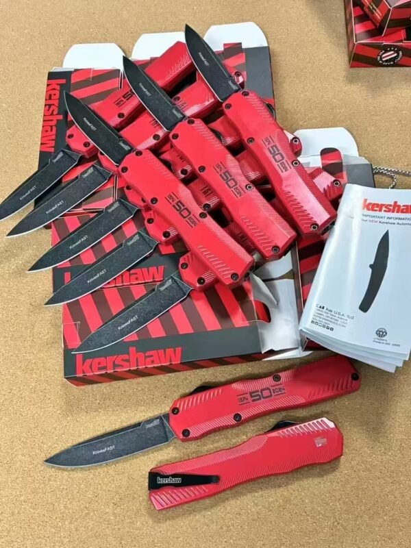 Kershaw 9000 Zinc Alloy Automatic Knife (Red Handle) - 440C Steel Blade Zinc Alloy Red Handle - Image 9