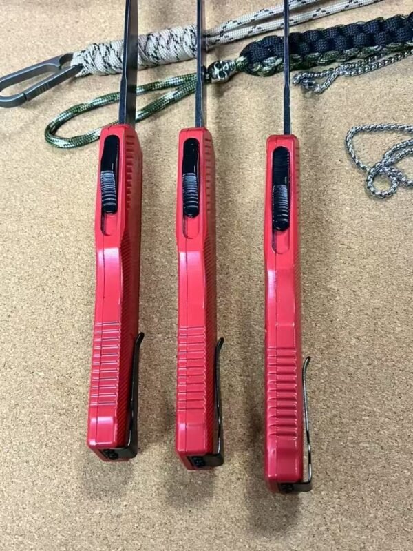 Kershaw 9000 Zinc Alloy Automatic Knife (Red Handle) - 440C Steel Blade Zinc Alloy Red Handle - Image 5