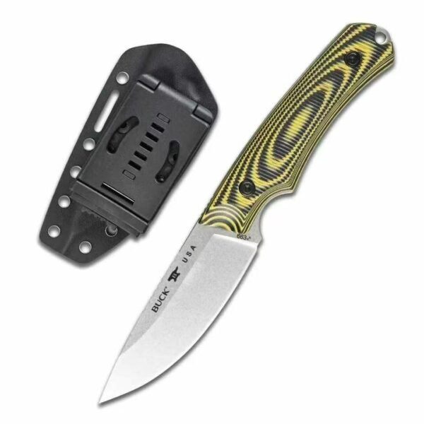 BUCK 663 Small Fixed Blade Knife - DC53 Steel Blade with Stonewash/Black Stonewash Finish - Image 9