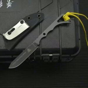 TOPS Rocky Mountain Peak Fixed Blade - 14C28N Steel Blade with Titanium Coating