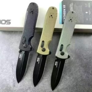 SOG Pentagon XR Folding Knife - CTS-XHP Steel Blade with Nitride Titanium Coating