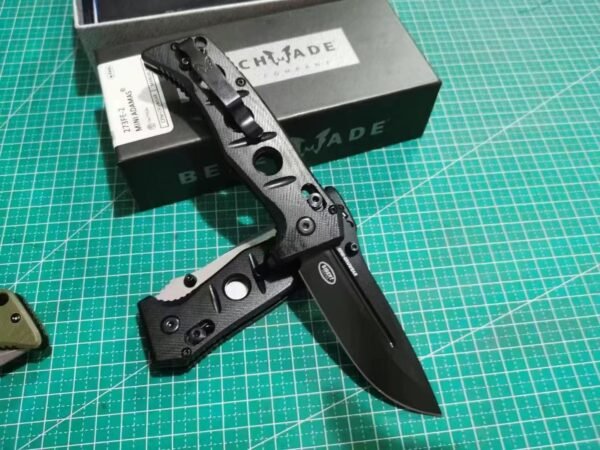 Benchmade 273FE-2 MINI Folding Knife - 440C Steel Blade with Stonewash Finish G10 Handle - Image 3