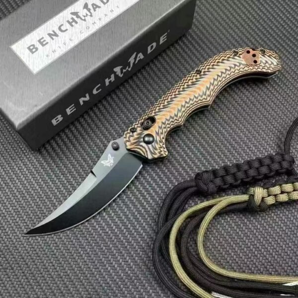 Benchmade BM865 Folding Knife - CPM-S90V Steel Blade with Gray Titanium Coating - Image 9
