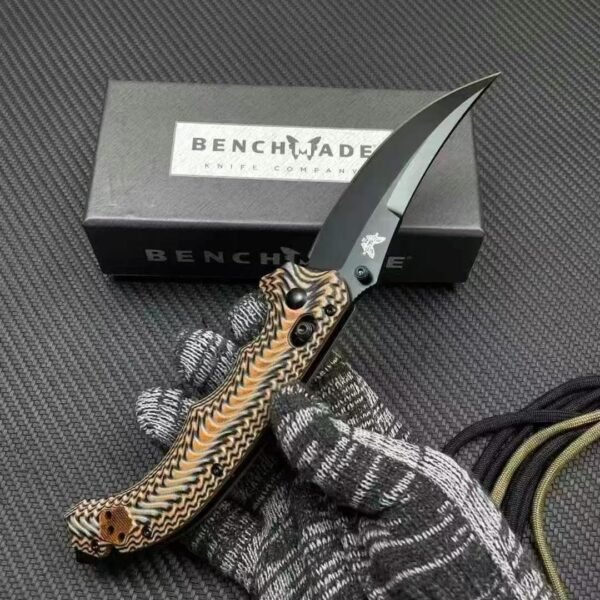 Benchmade BM865 Folding Knife - CPM-S90V Steel Blade with Gray Titanium Coating - Image 8
