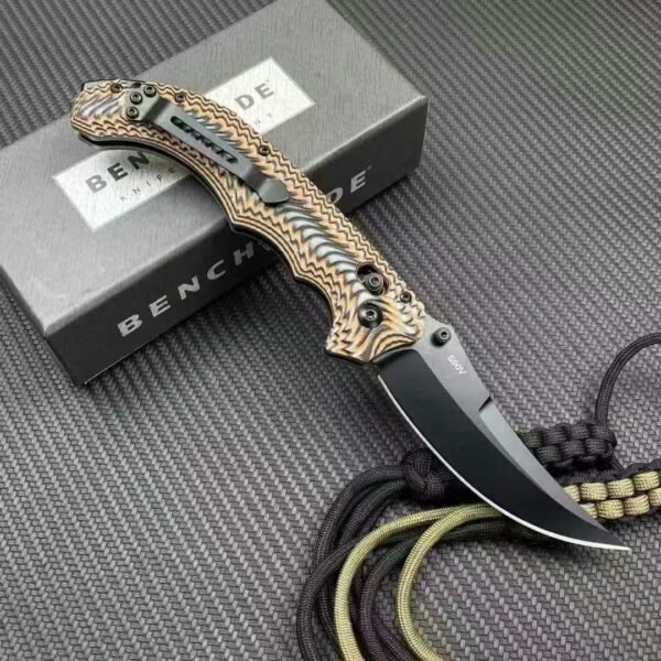 Benchmade BM865 Folding Knife - CPM-S90V Steel Blade with Gray Titanium Coating - Image 7