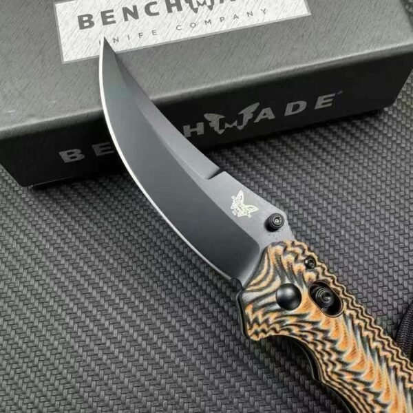 Benchmade BM865 Folding Knife - CPM-S90V Steel Blade with Gray Titanium Coating - Image 6