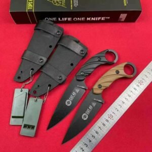 TOPS CUT40 Fixed Blade 9CR18MOV Steel Blade 5mm Thickness Full Steel + G10 Handle