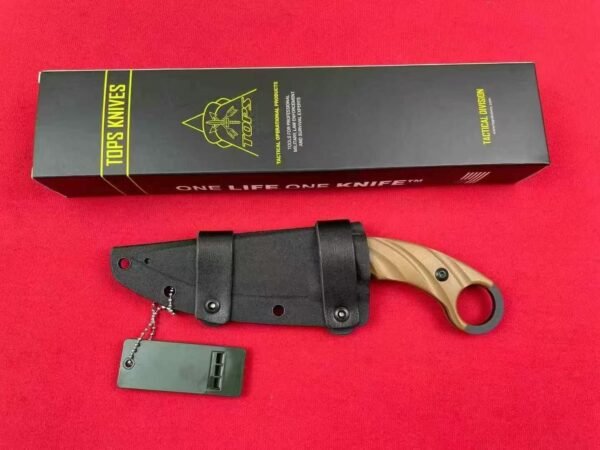 TOPS CUT40 Fixed Blade 9CR18MOV Steel Blade 5mm Thickness Full Steel + G10 Handle - Image 3