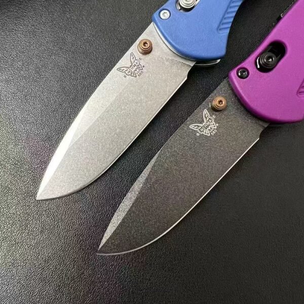 2025 New Butterfly Benchmade 585 Mini Raindrop Folding Knife (Fiberglass handle) - Image 4