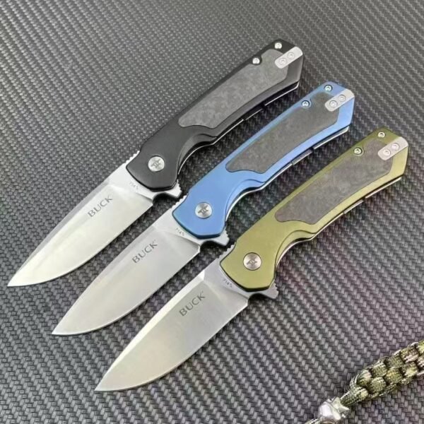 American BUCK714Z 59-60HRC EDC outdoor mountaineering, camping and wild folding knife - Image 2
