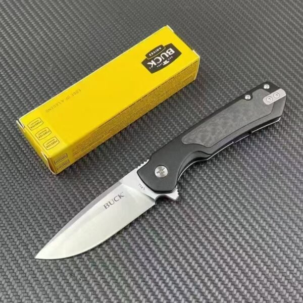 American BUCK714Z 59-60HRC EDC outdoor mountaineering, camping and wild folding knife - Image 5