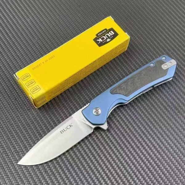 American BUCK714Z 59-60HRC EDC outdoor mountaineering, camping and wild folding knife - Image 4
