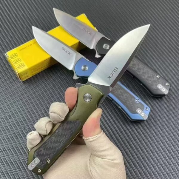 American BUCK714Z 59-60HRC EDC outdoor mountaineering, camping and wild folding knife - Image 6
