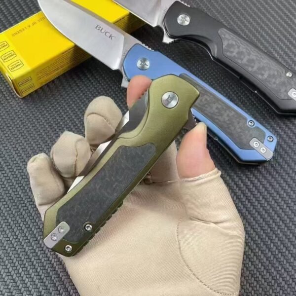 American BUCK714Z 59-60HRC EDC outdoor mountaineering, camping and wild folding knife - Image 9