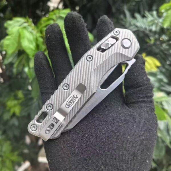 Microtech M390MK VG10 Malaysian Leather Steel MSI titanium Alloy version - Image 5