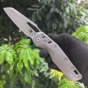 Microtech M390MK VG10 Malaysian Leather Steel MSI titanium Alloy version