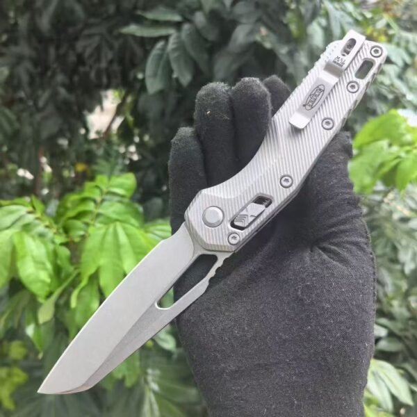 Microtech M390MK VG10 Malaysian Leather Steel MSI titanium Alloy version - Image 4