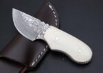 Animal bone hilt - Damascus miniature small dagger - Image 5