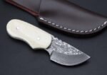 Animal bone hilt - Damascus miniature small dagger - Image 3