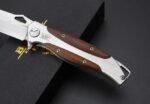 Damascus - Mountain Hog Swordfish Bearing Fast Opening Folding Knife - Image 5