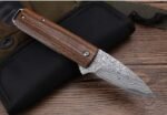 Moscow Dendrite Damascus Bearing Quick Opening Folding Knife (099) - Image 2