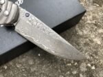 Christoph Damascus Titanium Handled Folding Knife (Wave Pattern) - Image 4