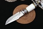 Damascus - Small Samurai Forged Handmade Knife ( Pointed Version ) - Image 7