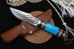 Damascus - Small Samurai Forged Handmade Knife ( Pointed Version ) - Image 3