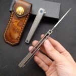 New Bee MS3 Titanium Handle Quick Opening Folding Knife - Image 5